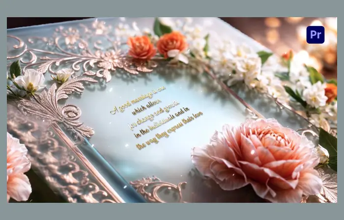 Luxurious Golden Frame 3D Wedding Invitation Slideshow